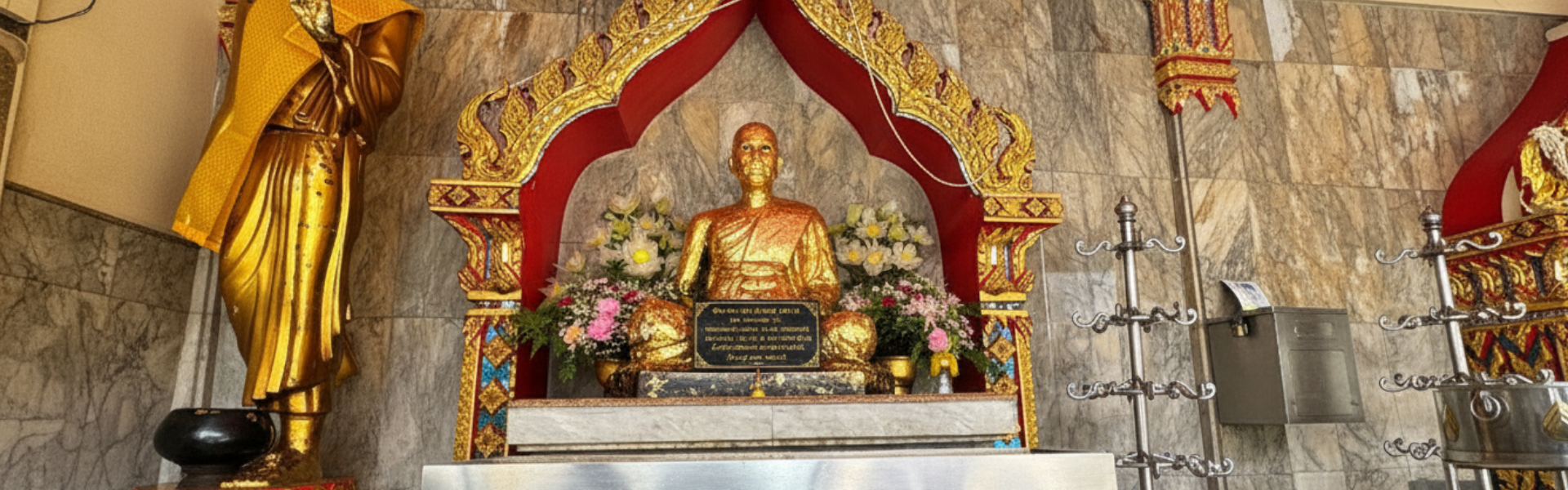 รูปหล่อพระครูโสภณศาสนกิจ (กลิ่น จนฺทรงฺสี) อดีตเจ้าอาวาส